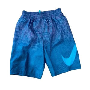 Nike Boy's Blue Swim Grid Swoosh Breaker 7" Volley Swim Shorts Size XL NWT